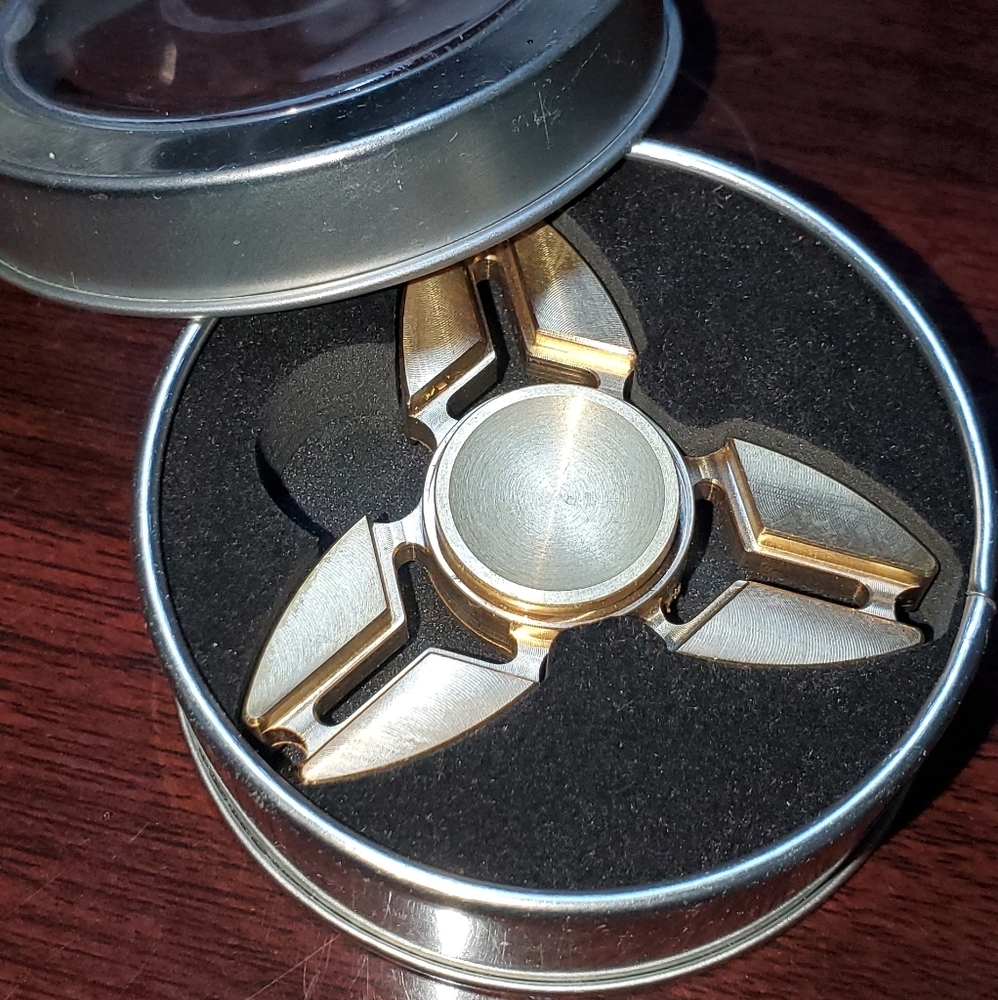 Gold metal fidget spinner